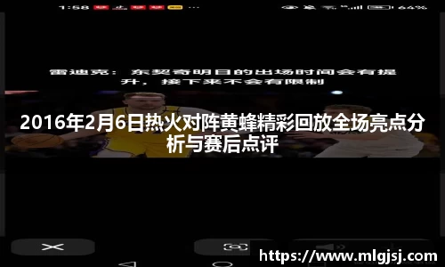 2016年2月6日热火对阵黄蜂精彩回放全场亮点分析与赛后点评