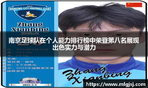 南京足球队在个人能力排行榜中荣登第八名展现出色实力与潜力